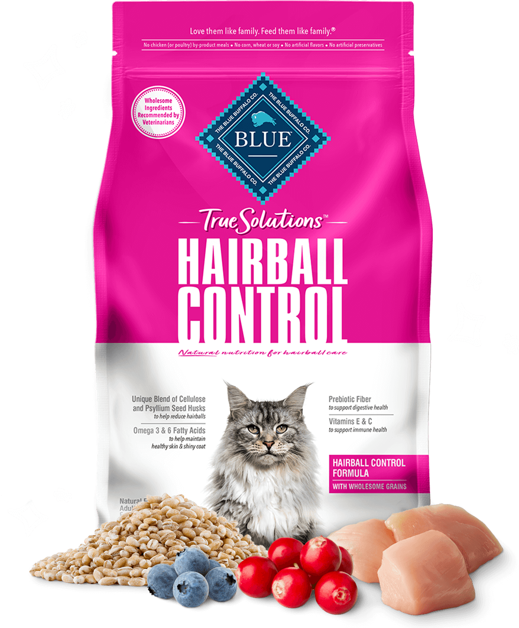 BLUE Buffalo True Solutions Hairball Control Hairball Control Formula - Adult Cat (Dry)